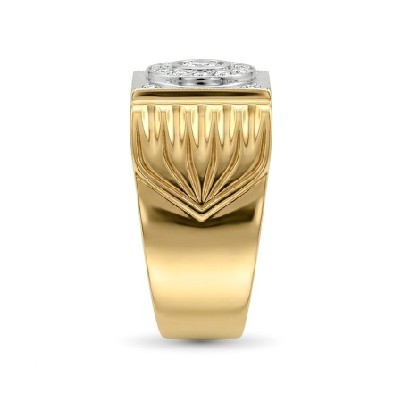 Кольцо из желтого золота с бриллиантами