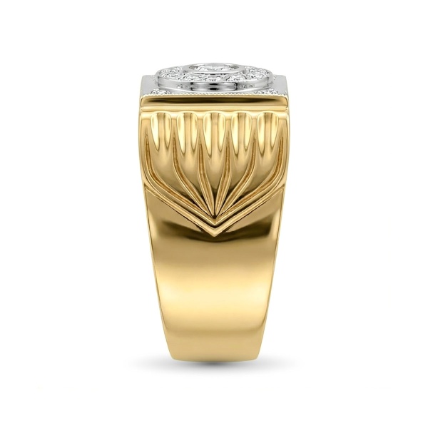 Кольцо из желтого золота с бриллиантами