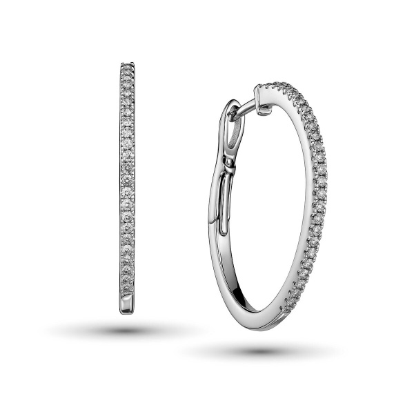 Серьги из белого золота с бриллиантами