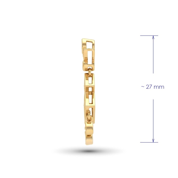 Подвеска из желтого золота с бриллиантами