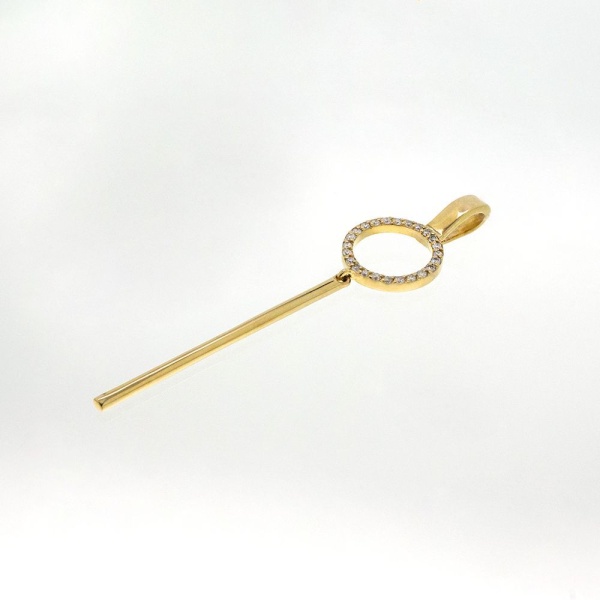 Подвеска из желтого золота с бриллиантами