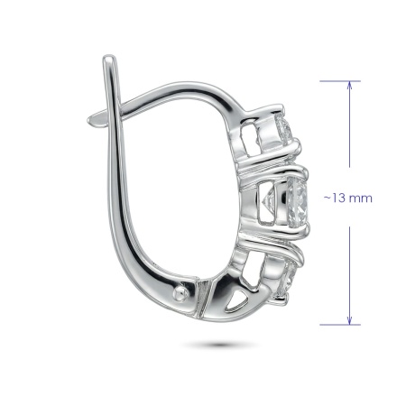 Серьги из белого золота с бриллиантами