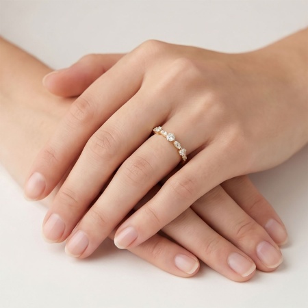 Кольцо из желтого золота с бриллиантами