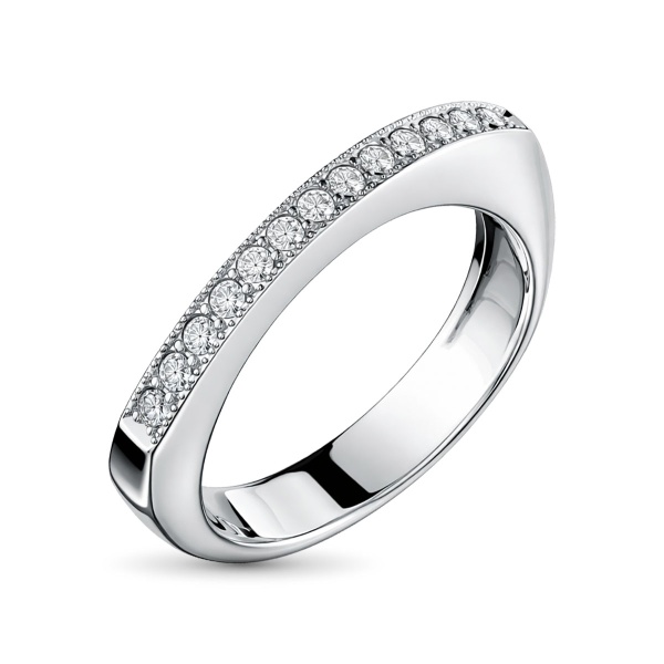 Кольцо из белого золота с бриллиантами