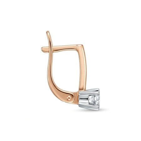 Серьги из комбинированного золота с бриллиантами