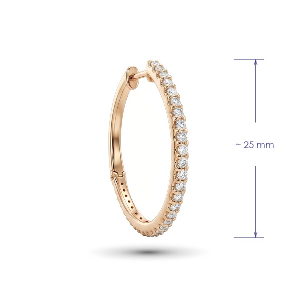 Серьги из красного золота с бриллиантами