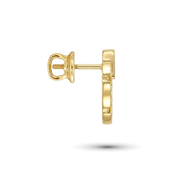 Серьги из желтого золота с бриллиантами