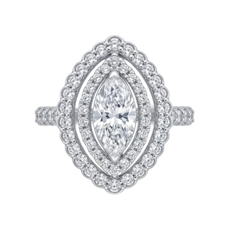 Кольцо из белого золота с бриллиантами