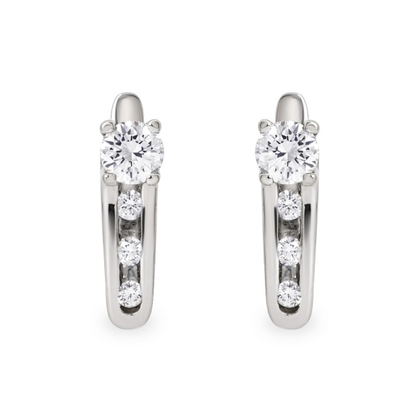 Серьги из белого золота с бриллиантами