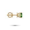 Серьги из желтого золота с хромдиопсидом
