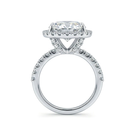 Кольцо из белого золота с бриллиантами