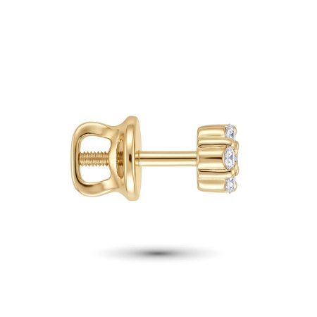 Серьги из желтого золота с бриллиантами