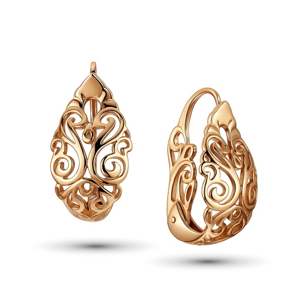 Серьги из красного золота