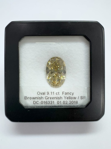 Бриллиант овал 9,11 карат