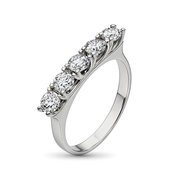 Кольцо из белого золота с бриллиантами