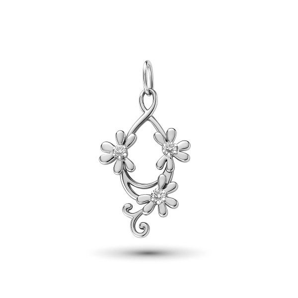 Подвеска из белого золота с бриллиантами