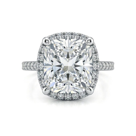 Кольцо из белого золота с бриллиантами