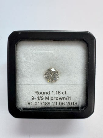 Бриллиант круглый 1,160 карат