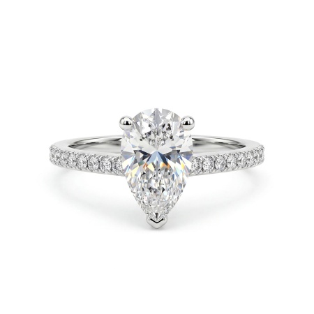 Кольцо из белого золота с бриллиантами