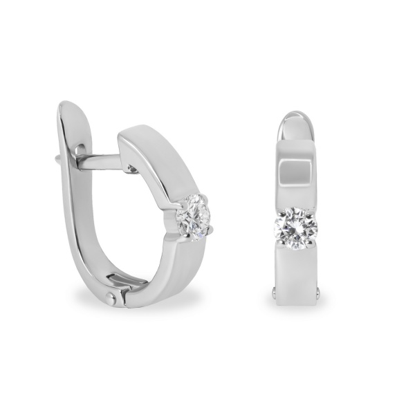 Серьги из белого золота с бриллиантами