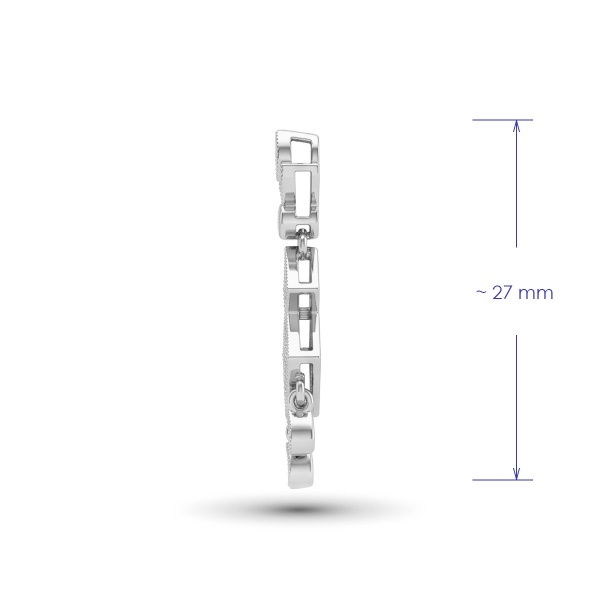 Подвеска из родированного золота с бриллиантами
