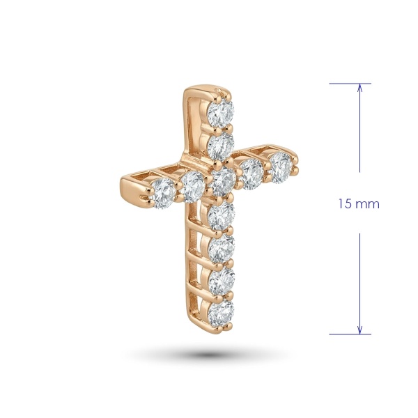 Подвеска из красного золота с бриллиантами