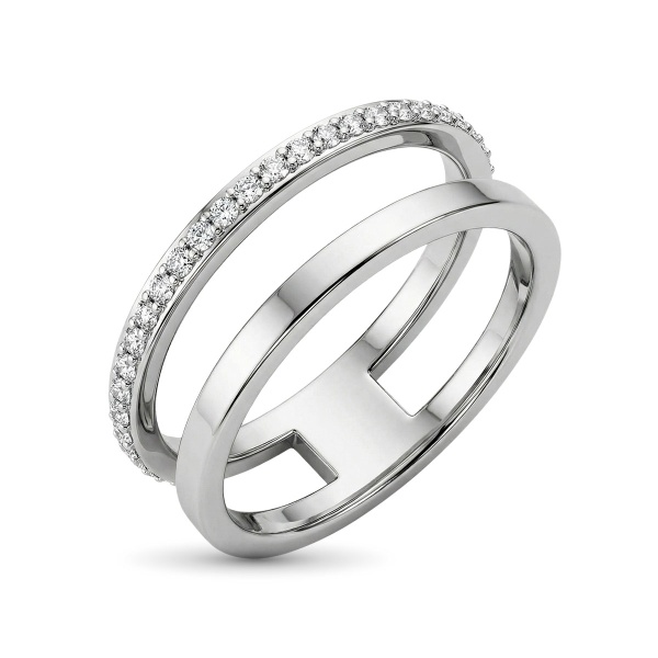 Кольцо из белого золота с бриллиантами