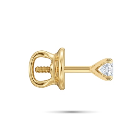 Серьги из желтого золота с бриллиантами