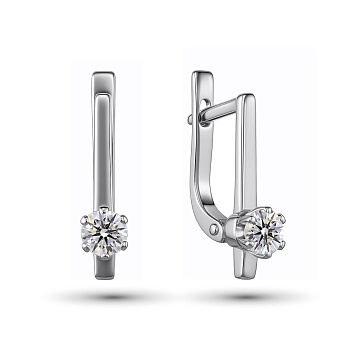 Серьги из белого золота с бриллиантами