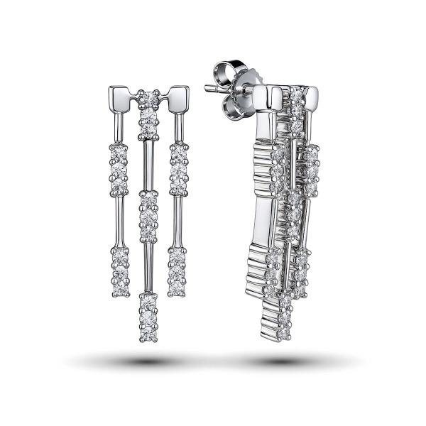 Серьги из белого золота с бриллиантами