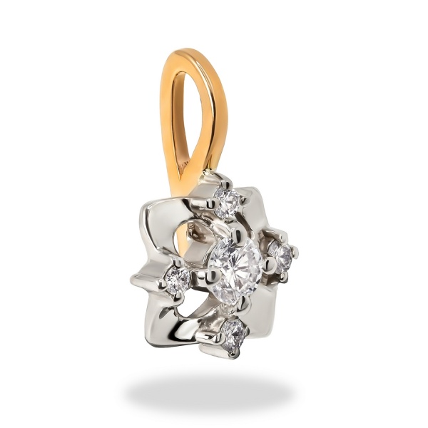 Подвеска из комбинированного золота с бриллиантами