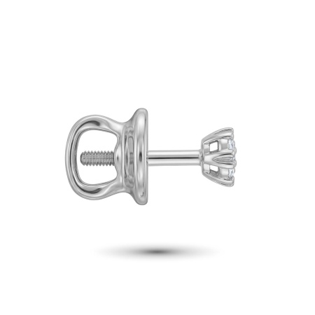 Серьги из родированного золота с бриллиантами