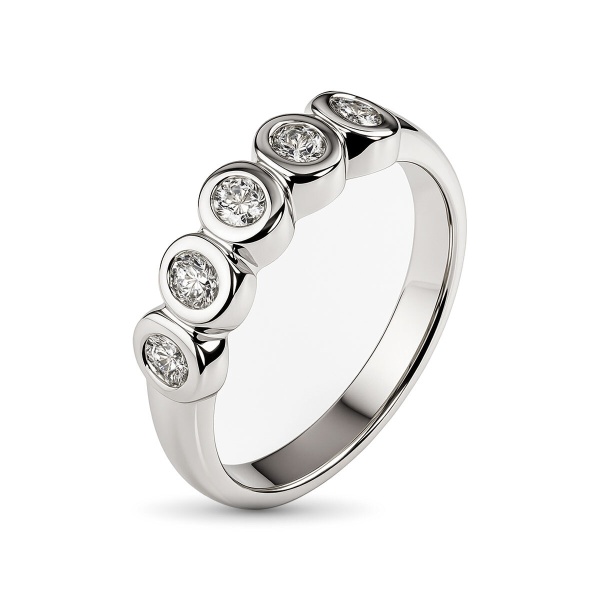 Кольцо из белого золота с бриллиантами