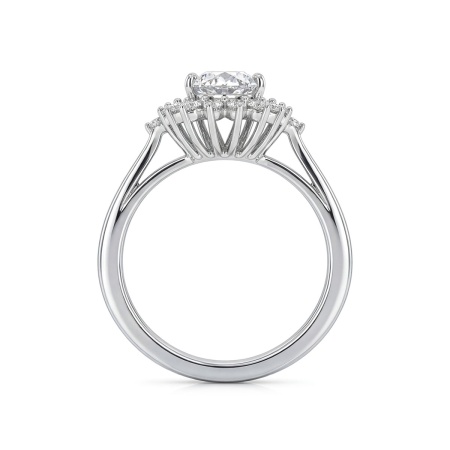 Кольцо из белого золота с бриллиантами