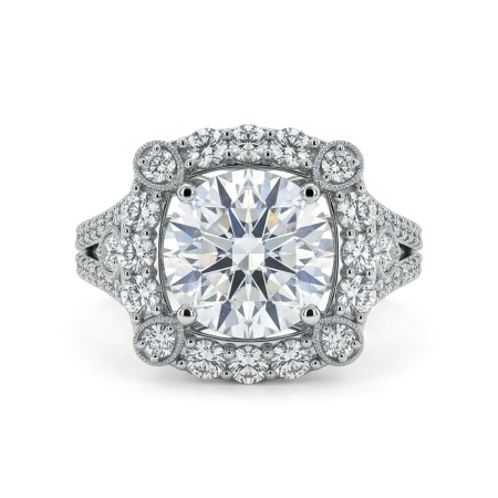 Кольцо из белого золота с бриллиантами