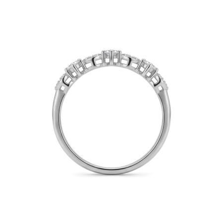 Кольцо из родированного золота с бриллиантами