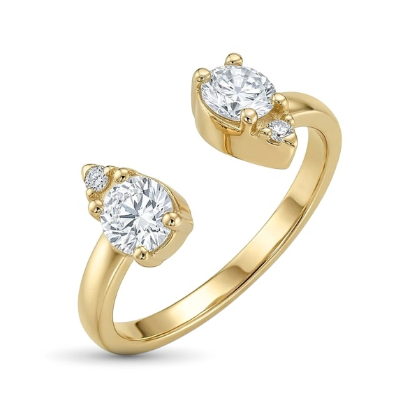 Кольцо из желтого золота с бриллиантами