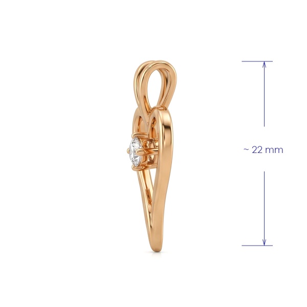 Подвеска из красного золота с бриллиантом