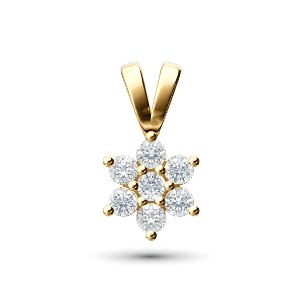 Подвеска из желтого золота с бриллиантами