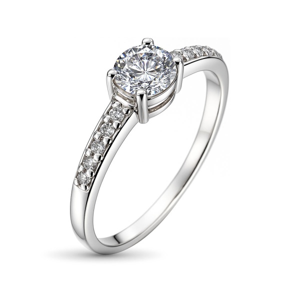 Кольцо из белого золота с бриллиантами