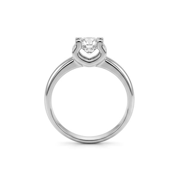 Кольцо из родированного золота с бриллиантами