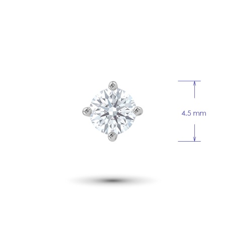 Серьги из родированного золота с бриллиантами