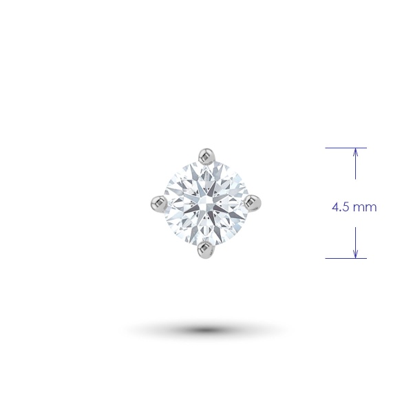 Серьги из родированного золота с бриллиантами