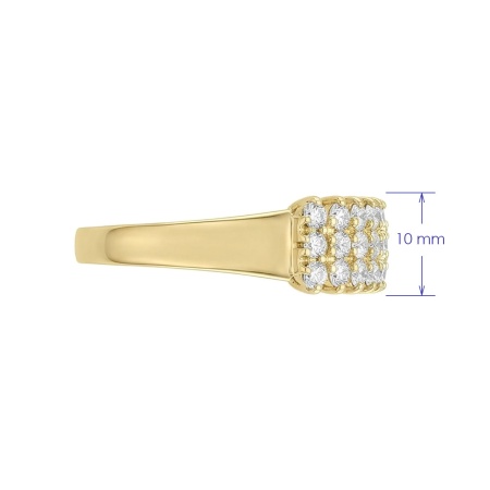 Кольцо из желтого золота с бриллиантами