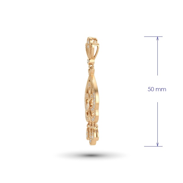 Подвеска из красного золота с бриллиантами