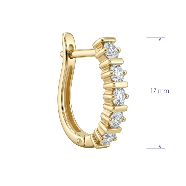 Серьги из желтого золота с бриллиантами