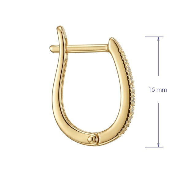 Серьги из желтого золота с бриллиантами