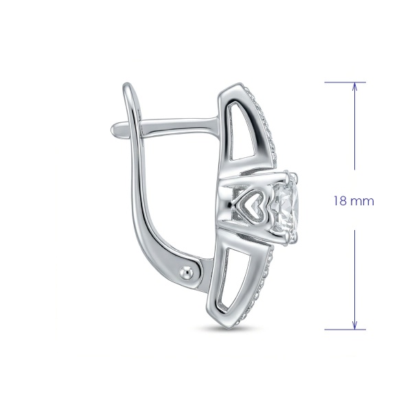 Серьги из белого золота с бриллиантами