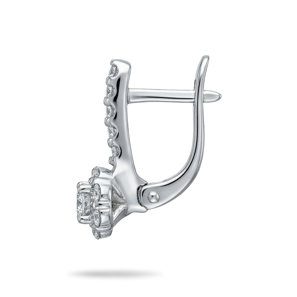 Серьги из белого золота с бриллиантами