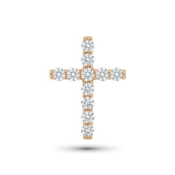 Подвеска из красного золота с бриллиантами